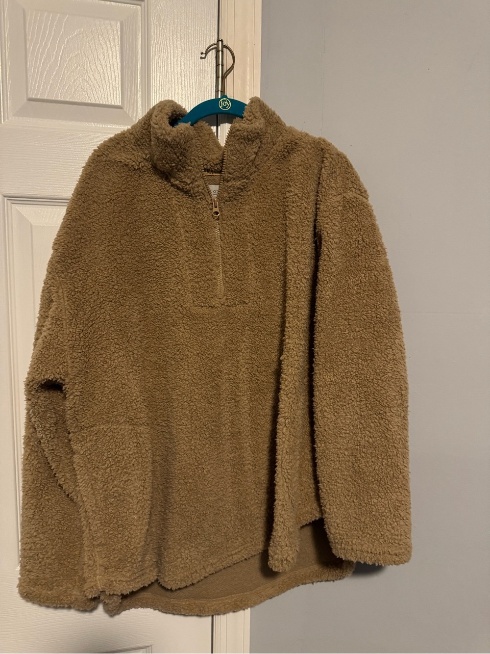 Koolaburra Teddy Fleece Half-Zip Pullover - Camel Brown